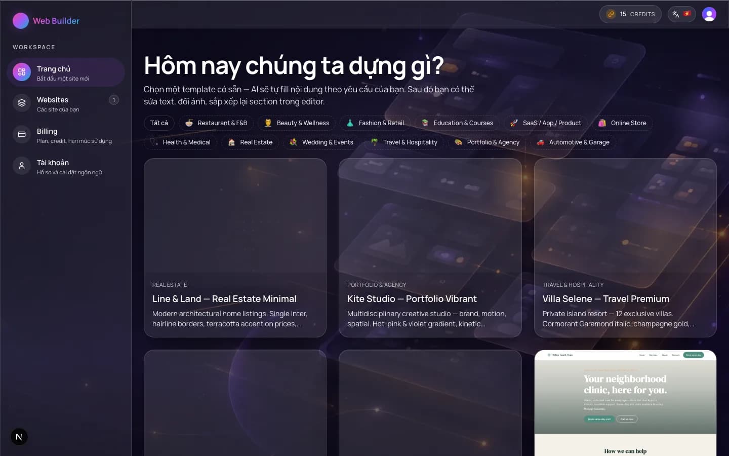 Tổng quan bảng điều khiển
